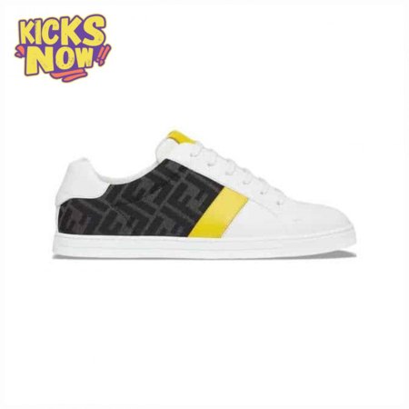 FENDI FF LOGO PRINT LOW-TOP SNEAKERS - FD17