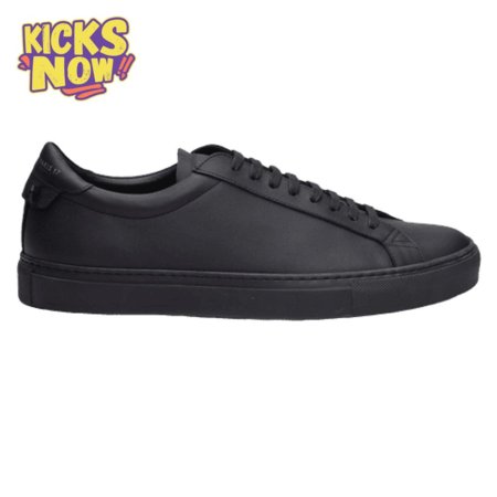 GIVENCHY URBAN STREET LOW-TOP LEATHER TRAINERS TRIPLE BLACK - GVC25