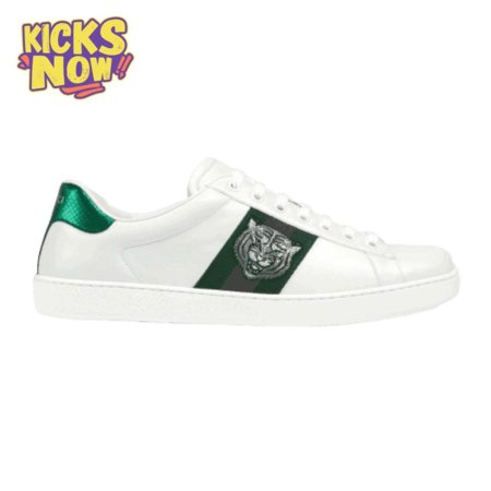 GUCCI TIGER ACE EMBROIDERED SNEAKER WHITE - GC27