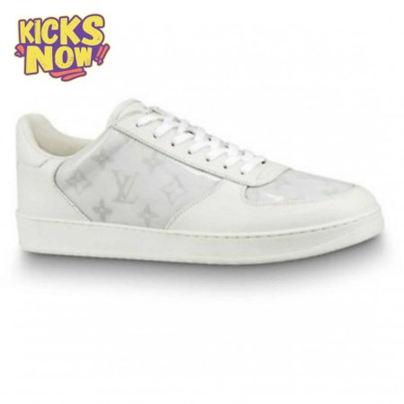 white monogram transparent rivoli sneaker - 40